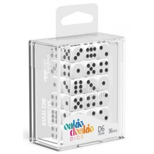 OD - Solid White D6 / 12mm - Set 36 kusů